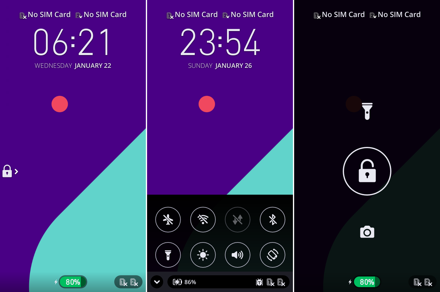 KaiOS Smart Touch Lockscreen