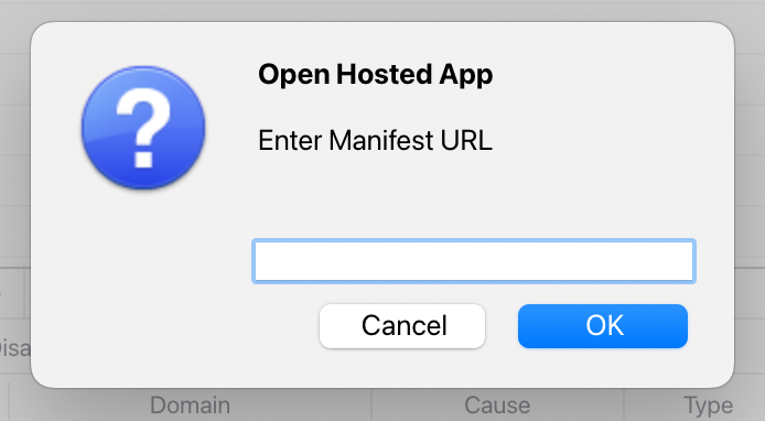 Open Hosted App in Waterfox Classic